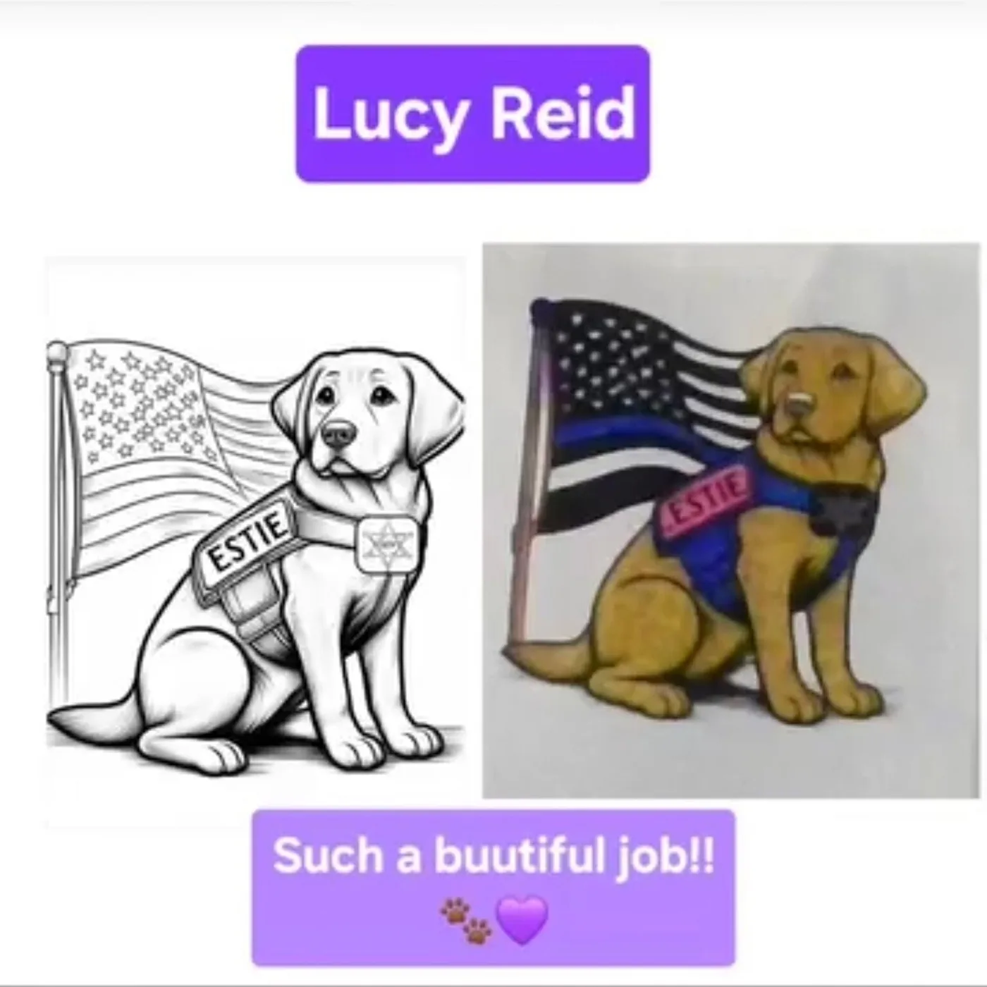 Artwork of Estie by a young fan