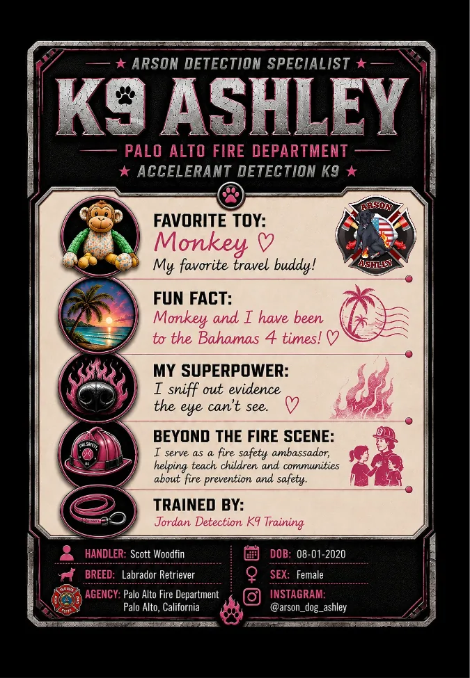 Ashley trading card back