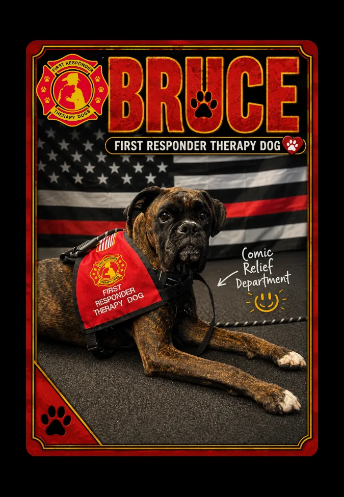 Bruce trading card front