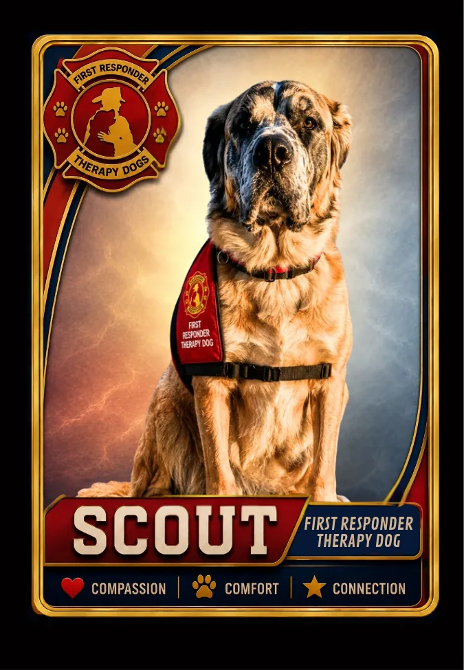 Scout trading card front