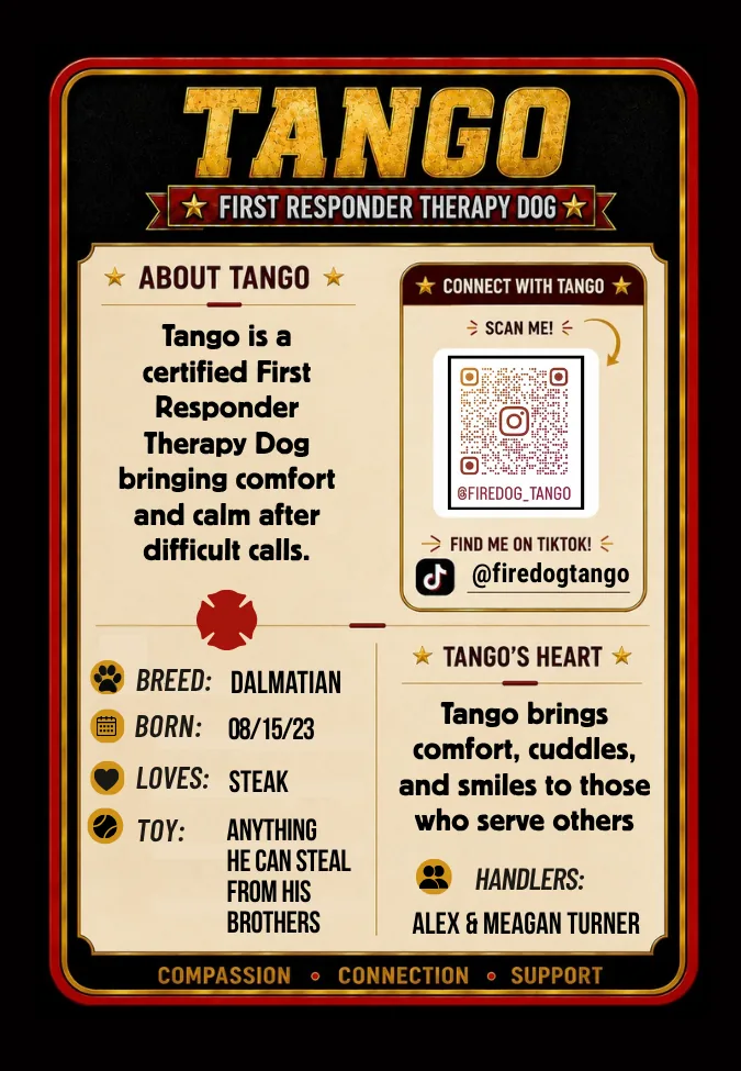 Tango trading card back