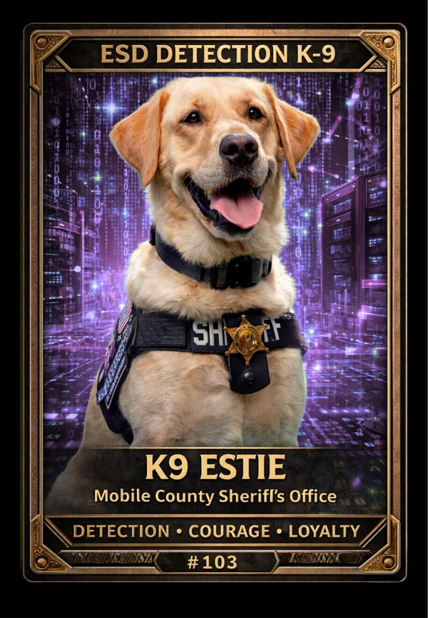 ESD K9 Estie trading card