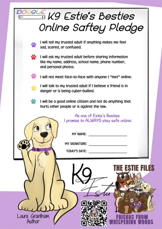 Printable Estie’s Besties Online Safety Pledge